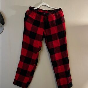Old Navy Red and Black Plaid Pajama Pants